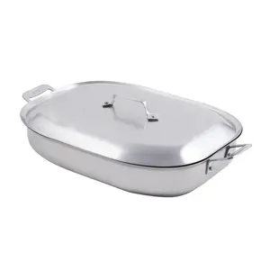 Ollas de Aluminio Duraderas de Primera Calidad, Utensilios de Cocina Ecológicos, Aptas para Cocina de Inducción, Redondas, 33 cm de Diámetro, Fabricadas por Zahid Exports - Product Image 1