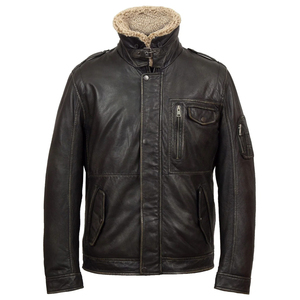 Chaquetas de cuero con cremallera frontal suelta de alta calidad impermeables a prueba de viento invierno cálido Hombres estilo de calle producto más vendido EE. UU. - Product Image 3
