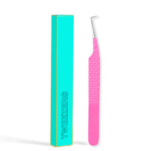 Pinzas de Precisión de Acero Inoxidable para Extensión de Pestañas, Herramienta de Belleza Profesional para una Aplicación Precisa de Pestañas - Product Image 1