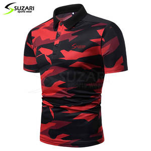 Service OEM T-shirts polo pour hommes Logo personnalisé Tops tricotés légers à séchage rapide pour le fitness - Product Image 3