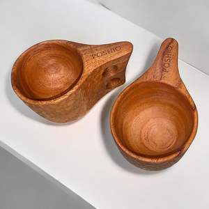 Tasse Kuksa authentique sculptée à la main, écologique, en bois massif, une seule pièce, grain naturel, passe au lave-vaisselle, pour le camping, le café, le thé - Product Image 4
