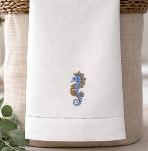 Toalla de Mano Bordada a Mano 100% Lino - Product Image 1