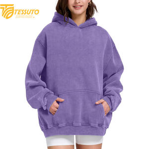 เสื้อครอปไซส์ใหญ่พิเศษสำหรับผู้หญิงเสื้อมีฮู้ดแฟชั่นผ้าฝ้าย100% สั้นโอเวอร์ไซส์สำหรับผู้หญิง - Product Image 1