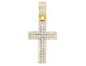 Classic Luxury Moissanite Jewelry In 925 Sterling Silver <b>Cross</b> Moissanite Diamond Pendants For Men Women - Product Image 1