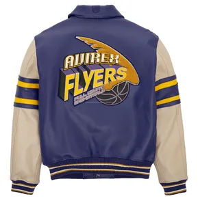 Chaqueta Varsity de Alta Calidad para Hombre, Roja y Blanca, 100% Algodón, Cuello Alto, Bordado Frontal - Product Image 2