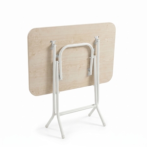 Mesa de Comedor Plegable con Diseño Moderno, Estructura Metálica y Acabado en Madera, para 4 Personas, Ideal para Apartamentos y Hogares - Product Image 2