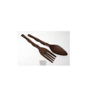 Juego de cuchara y tenedor de madera, herramienta de cocina, utensilios para el hogar, usos de cocina - Product Image 2