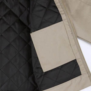 Suministro de fábrica Twill Custom Worker Eisenhower Mechanic Mens Softshell Jacket Stand Collar Front Logo Secado rápido Transpirable Invierno - Product Image 3