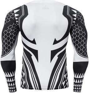 Customized Color Long Sleeve <b>Rash</b> <b>Guard</b> for <b>Men</b> Polyester MMA Jiu Jitsu Training Rashguard - Product Image 2