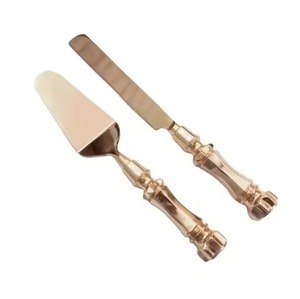 Offre Spéciale ensemble de couteaux de serveur de gâteau en métal inoxydable de qualité supérieure décor d'intérieur classique vaisselle manche en céramique pour une utilisation en cuisine - Product Image 4