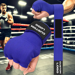 Envoltura de mano elástica de alta calidad Guantes interiores de gel de boxeo acolchados Envolturas rápidas Kickboxing Muay Thai MMA Vendaje Estampado de entrenamiento - Product Image 1