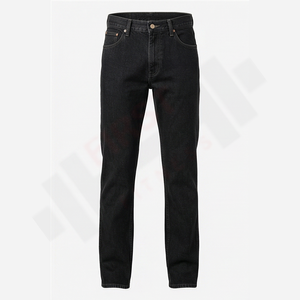 กางเกงยีนส์ทรงตรงแบบปะติดปะต่อสไตล์เรโทรสำหรับผู้ชาย รุ่นคัสตอม ฮายสตรีท ปี 2026 สำหรับฤดูร้อน/ฤดูหนาว ซักได้ ติดกระดุม ล้างสีแบบสโตนวอช สไตล์วินเทจ - Product Image 1