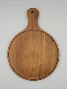 Plateau élégant Huhipro Deluxe en bois d'acacia avec poignée, facile à nettoyer, antidérapant, rectangulaire, pour une présentation alimentaire élégante, fabriqué au Vietnam - Product Image 5
