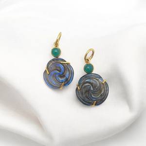 15mm Fraise Quartz Rose Sculpture Pendentif Plaqué Or Argent Prong Set Pendentif À La Main Fraise Quartz Charme Cadeau Pour Elle - Product Image 4