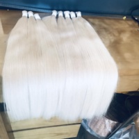 Extensions de cheveux humains lisses bruts bon marché couleur blond cendré 60, 613 même cuticule alignée sans enchevêtrement
