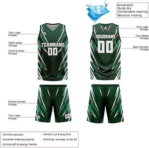 Uniformes de Baloncesto Personalizados Reversibles Vients, Pantalones Cortos para Hombre, Adultos, Impresión Personalizada con Nombre, Número y Logotipo, Absorben la Humedad - Product Image 2