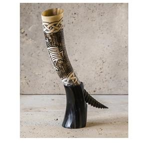 Best Viking horn drinking vessels for mead Authentic hand-carved Viking horn for sale unique design natural - Product Image 3