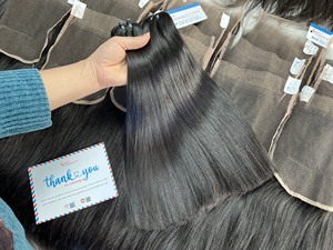 2025 Trendy Raw Vietnamese Woman Hair <b>Extension</b> Closure Hair <b>Extension</b> - Product Image 3