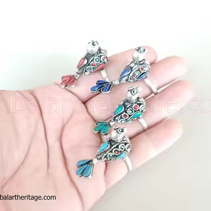 Bagues tribales ajustables en argent allemand Bijoux ethniques de qualité supérieure faits à la main du fabricant direct - Product Image 1