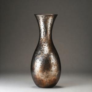 Vase de Style Vintage CopperCrest avec Design Gravé Vase de Sol en Métal Motif Floral en Relief Décor à la Maison Déclaration d'Accent - Product Image 5