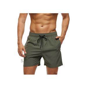 Vente en gros de shorts de plage en maille vierge pour hommes, planche de surf d'été aux couleurs personnalisées, logo personnalisé, avec intérieur en maille - Product Image 1