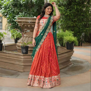 Exclusivo diseñador seda Anarkali Lehenga Choli última blusa de lujo hermosa Dupatta para boda fiesta pakistaní tradicional - Product Image 1