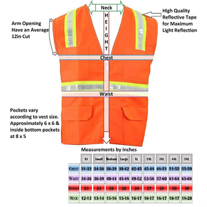 Chaleco de Seguridad Reflectante para Hombre, Chaqueta sin Mangas de Alta Visibilidad para Construcción y Mantenimiento de Carreteras, Diseño Casual y Talla - Product Image 6