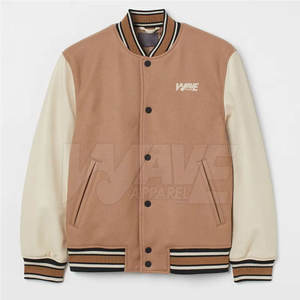 แจ็กเก็ตเลตเตอร์แมนสำหรับผู้ชายเสื้อวอร์มแนวสตรีทสำหรับฤดูหนาวพร้อมโลโก้ด้านหน้า - Product Image 1