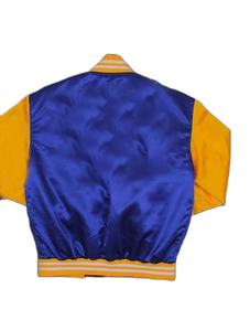 Chaqueta universitaria de satén lista para el clima frío OEM chaqueta de bombardero de béisbol Unisex personalizada para ropa de calle estilo juvenil y universitario - Product Image 3