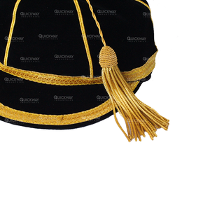 Honours Caps Negro Con Adorno Dorado | Honourcaps Mejor Diseño de Bordado Presentación Honours Caps Hight Quality Made - Product Image 3