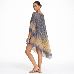 Caftan de plage pour femmes, motif animal moderne, imprimé, respirant, designs courts - Product Image 2