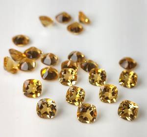 Citrino Amarillo Natural de 4mm-8mm, Corte Cojín, Facetado, Gemas Sueltas Hechas a Mano de Alta Calidad para Joyería - Product Image 5