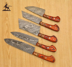 Juego de cuchillos de chef de acero de Damasco personalizable para cocina, regalo de Navidad y Pascua para novia, novio, padre, compatible con OEM - Product Image 3