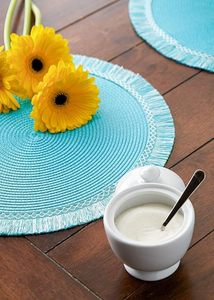 La mejor vajilla tejida ecológica decorativa, mantel de mesa redonda para fiestas, decoración del hogar y otras funciones, mantel individual - Product Image 2