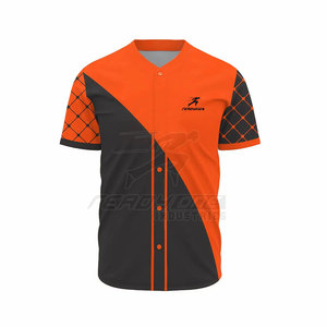 Camiseta de béisbol con botones completos de ajuste moderno, colores y logotipos personalizados, tecnología transpirable y absorbente de humedad, conjunto de estilo uniforme - Product Image 6
