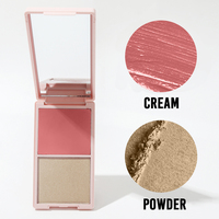 Palette de Fards à Joues et Bronzeur Crème et Poudre Ultra Luxe Doré Style Ins Qualité Supérieure Végétalienne Maquillage Bronzant Haute Pigmentation