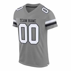 เสื้อฟุตบอลผู้ชายคอวีระบายอากาศสีเทาเสื้อออกกำลังกายทีมอเมริกันฟุตบอลไซส์ใหญ่ - Product Image 1