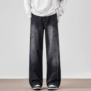 Pantalones vaqueros hechos de mezclilla para hombres y mujeres Pantalones ajustados Boyfriend Fit Jeans hechos con mezclilla de alta calidad - Product Image 4
