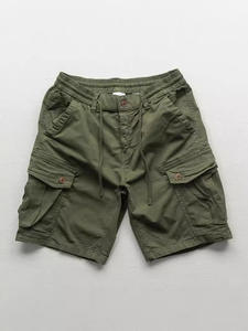 Shorts cargo américains sportifs amples pour hommes, nouvelle collection été, micro-élasticité, coupe droite, kaki uni, séchage rapide, personnalisable - Product Image 6