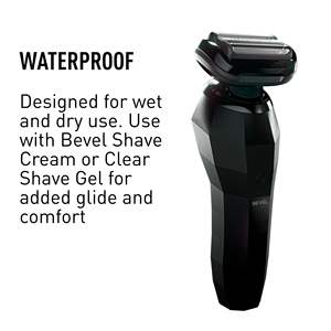 Afeitadora Eléctrica Recargable Inalámbrica para Hombre, Afeitadora de Lámina de Carga Rápida, Función Húmeda/Seca, Impermeable IPX7 para Rostro, Color Negro - Product Image 3