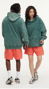 Sweat-shirts à capuche en coton délavé 425 g/m², sweats-shirts vierges, logo personnalisé, vêtements à capuche, mode vintage, sweat-shirt ample et lourd - Product Image 3