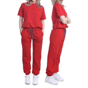 2022 élégant gommage uniformes ensembles marque privée Anti bactérien gommage Capri pantalon coupe régulière unisexe hôpital personnalisé gommages - Product Image 1
