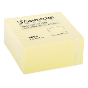 Cubes de notes autocollantes Soennecken jaunes 75x75mm, 400 feuilles, blocs-notes - Product Image 2