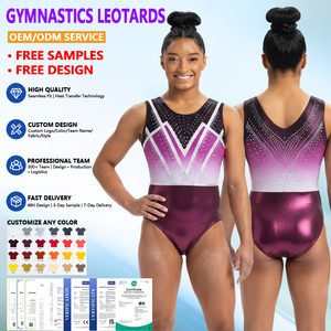Maillot de Gimnasia de Lujo sin Mangas con Diamantes Completos para Entrenamiento de Élite, Muestra Gratuita, Logotipo Personalizado, Envío Rápido en 7 Días - Product Image 1