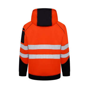 Sudadera con Capucha de Seguridad de Alta Visibilidad para Hombre, con Cremallera y Forro Polar, Chaqueta de Forro Polar OEM - Product Image 3