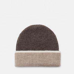 Bonnet tricoté 100 % acrylique double couche, couleur unie, doux et chaud, pour l'hiver, unisexe, usage quotidien, personnalisable, idéal pour le froid, vente en gros - Product Image 2