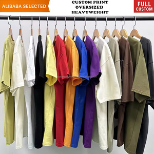 T-shirt en coton lourd blanc de luxe Streetwear Boxy surdimensionné hommes T-shirt personnalisé 250 GSM goutte épaule graphique T-shirt lourd - Product Image 6