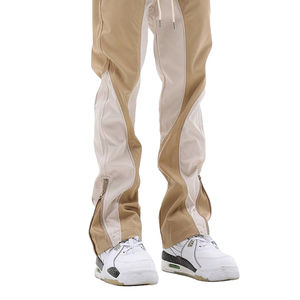 Custom Logo Stripe Stacked Sweet Pants <b>Baggy</b> Loose <b>Men</b> <b>Trouser</b> Polyester Wide Leg Premium Flare Sweat Pant for <b>Men's</b> at Nurak - Product Image 3