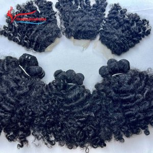 Nouveau Steam Birman Bouclés Naturel Noir Couleur 100% Vierge Remy Extensions de Cheveux Humains Style De Luxe de Thanh An hair - Product Image 5