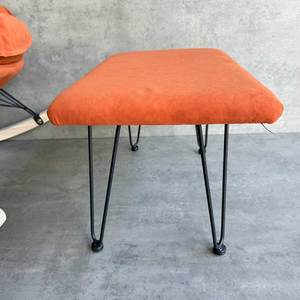 GTG68036 Midcentury Modern Design Rocking Chair Footrest Extendable Tufted Manual <b>Recliner</b> Metal Legs Foam Living Room Chair - Product Image 6